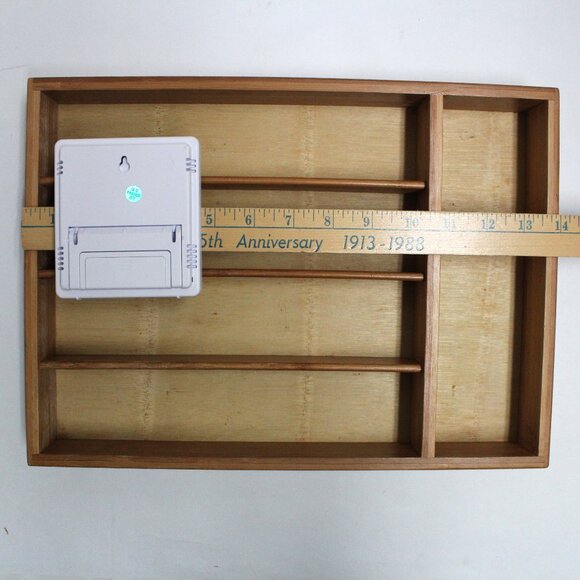 Bed Bath & Beyond 14" Bamboo Drawer Utensil Organizer Flatware Cutlery Tray - Picture 11 of 15